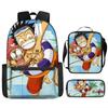 Popular Animation Backpack Student Schoolbag Boys Messenger Bag Girls Pencil Case