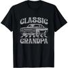 Classic Grandpa Car Graphic Tee Vintage Muscle Car Lover Short Sleeve TShirt For Men Daily Wear