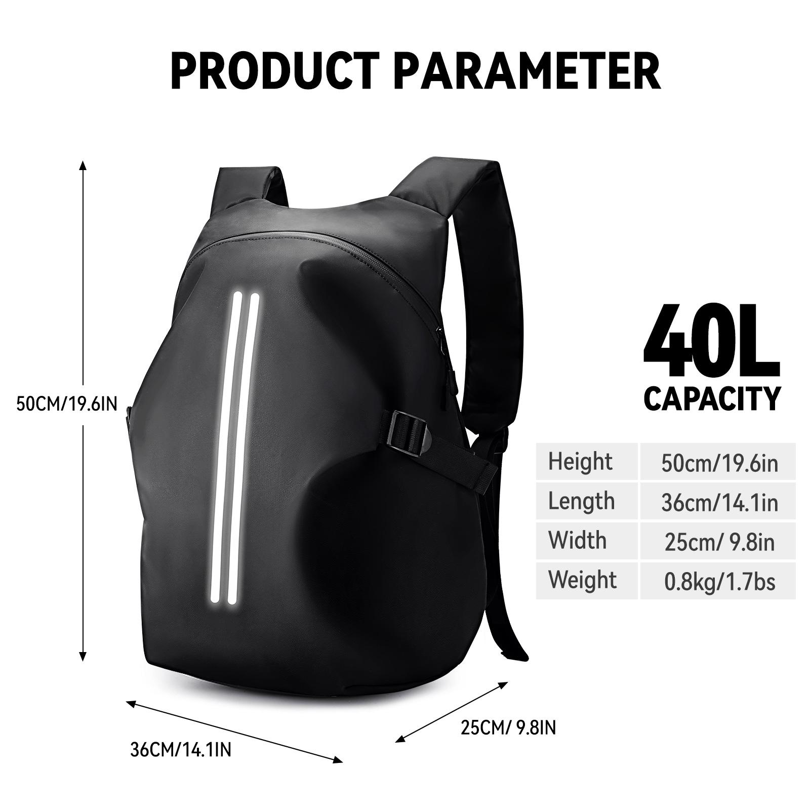 

50L Мотоциклетный рюкзак Большой многофункциональный рюкзак для мотоциклистов Водонепроницаемая сумка для шлема Светоотражающая велосипедная дорожная сумка