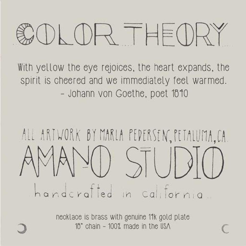 Amano Studio Color Theory - Yellow Necklace Jewelry - Yellow - Gift