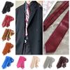 Retro PU Leather Ties Casual Narrow Tie Fashion JK Necktie  Unisex