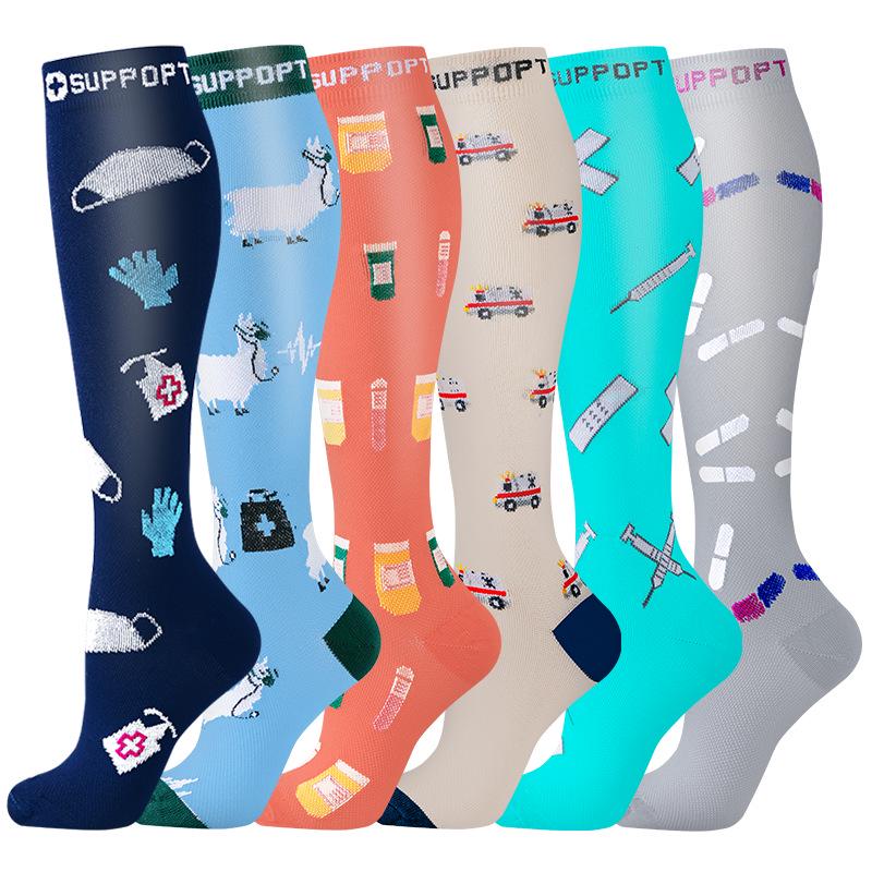 Cross-border Over-the-Knee Compression Yoga & Sport Socks Set