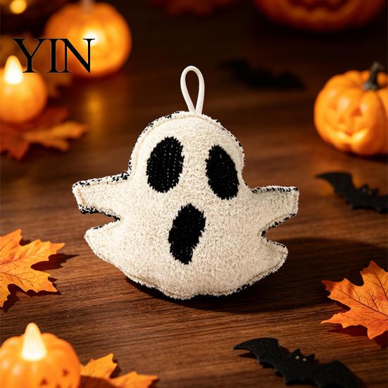 Soft Halloween Plush Toys Ghost Hanging Ornament, Cute Spooky Tabletop Indoor Party Ornaments Figurine, Holiday Atmosphere Props, Funny Supplies Decor
