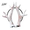Halloween Party Costume Headband Deer Antlers Headband, Realistic Forest Cosplay Costume, Gothic Durable Simulation Branch Hairband Style Elastic