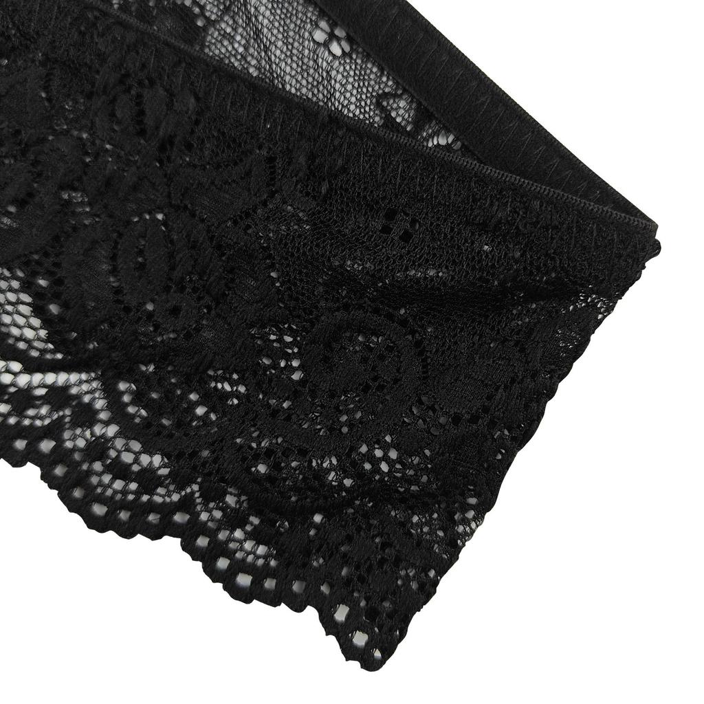 M-2XL Men's Sexy Briefs Lace Embroidery Wide Belt Thongs Panties Mesh Breathable See-Through Gay Erotic Underwear