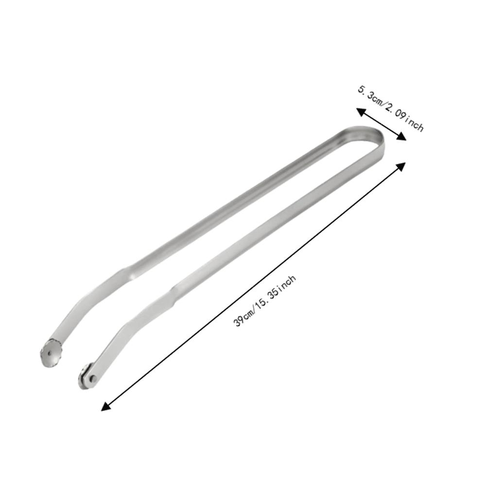 Silver Sausage Turning Tongs Stainless Steel Kitchen Tongs BBQ Grill Tongs For Flipping Sausages