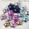 Metallic Star Charms 16mm Electroplated Flatback Stars Five-Pointed Star Charms for DIY Mobile Phone Cases Jewelry Making Hairpins Craft Supplies