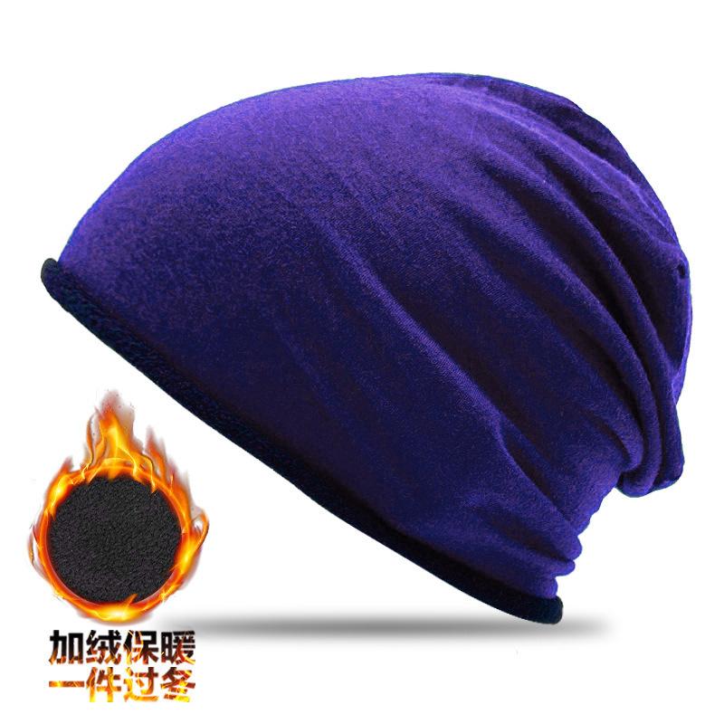 

Winter Baotou Warm Stacking Cap Confinement Cap Windproof Cold Protection Ear Protection Cycling Cap Double Layer Thickened Fleece Cover Cap Fleece adult фіолетовий