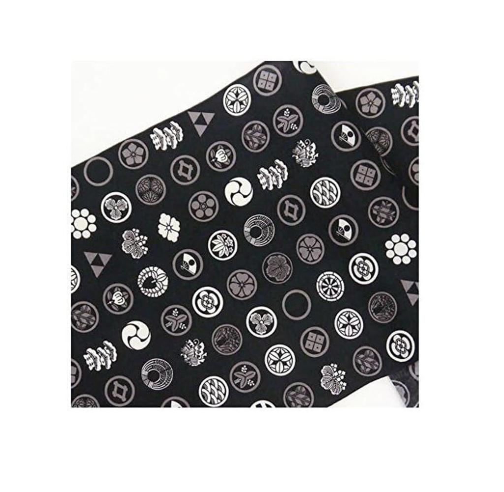 Hamamonyo Japanese Traditional Kamon Design Tenugui Tapestry