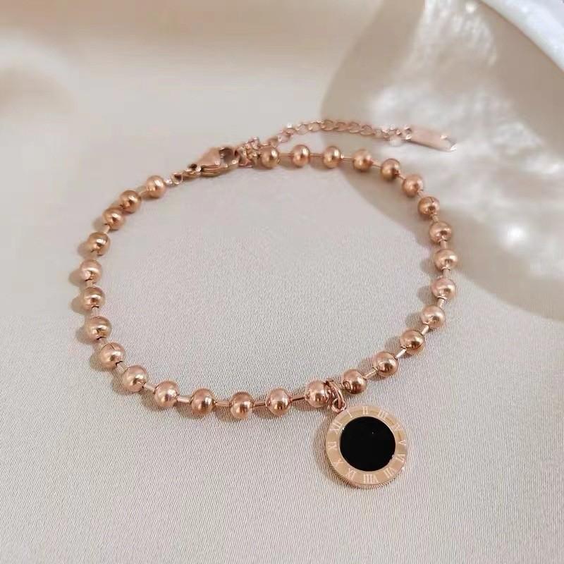 Rose Trendy Gold Geometric Titanium Steel Bracelet For Women 2024 Summer