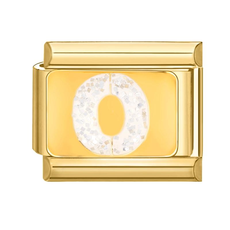 Fashion Golden 26 Letters A-Z Italian Links Charm Beads 9mm Stainless Steel Bracelet Jewelry DIY Hand Making