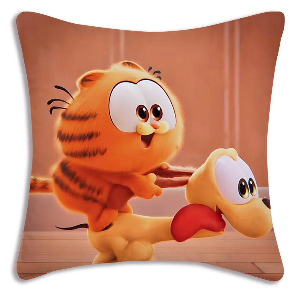 Cute Cartoon Garfields Pillow Covers Cartoon Sofa Decorative Home Double-sided Printing Short Plush Cute Cushion Cover