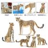 TOYMANY 8-Piece Cheetah Figure Set, Wild Animal Figure Model for Parent and Child, Realistic Model, Popular Toy, Birthday Gift, Christmas, New Year's