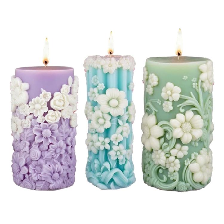 Floral Cake Candle Silicone Mould Multifunctional Kitchen Craft Tool Spring Decoration for Creators