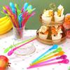 5Pcs Detachable Plastic Spoon Straws Long Handle Ice Cream Spoon Milkshake Straws Bar