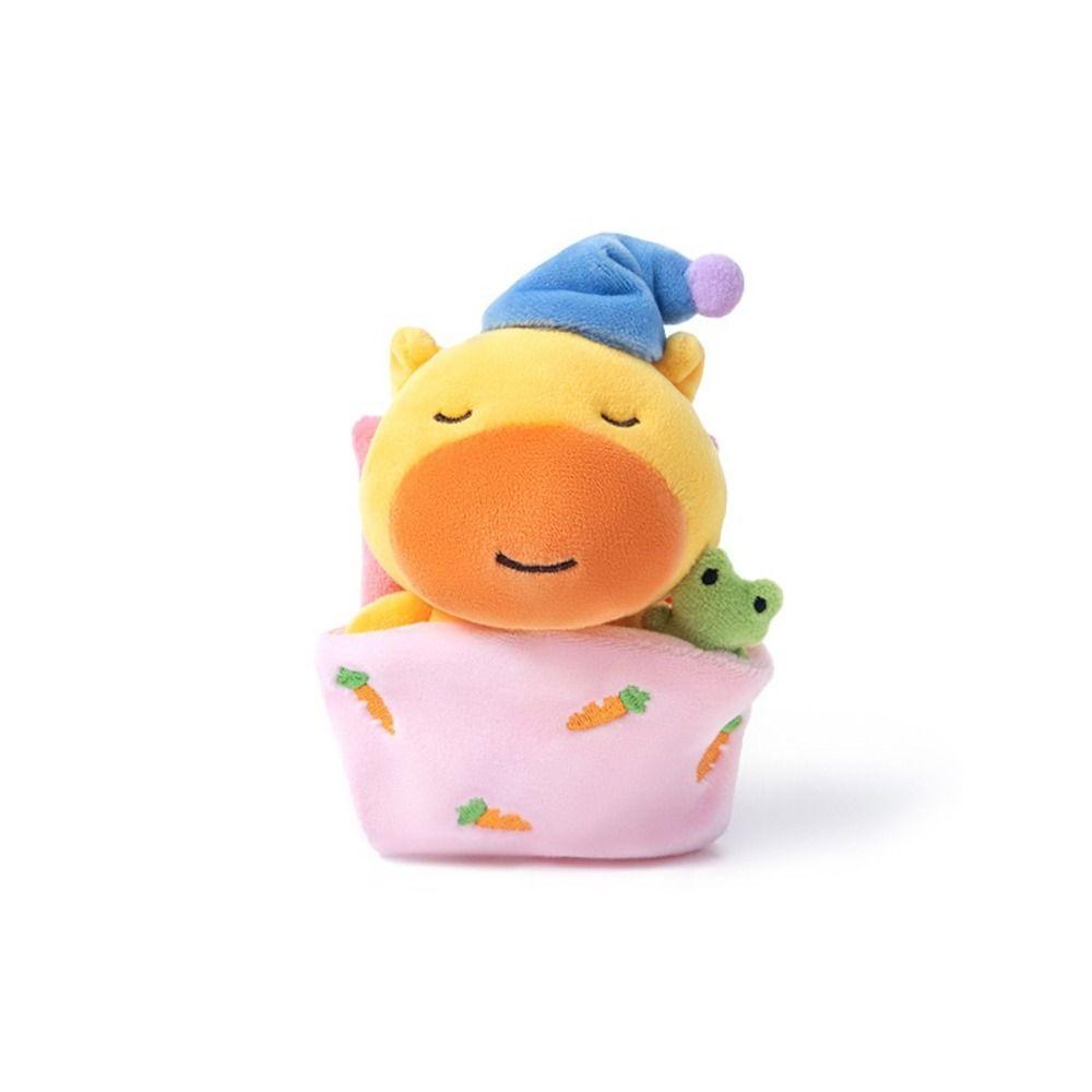 Stofftier Capybara Lulu Schlüsselanhänger Auto Schlüsselanhänger Hängendes Ornament Plüsch Capybara Puppe Cartoon 10cm Kapibala Anhänger