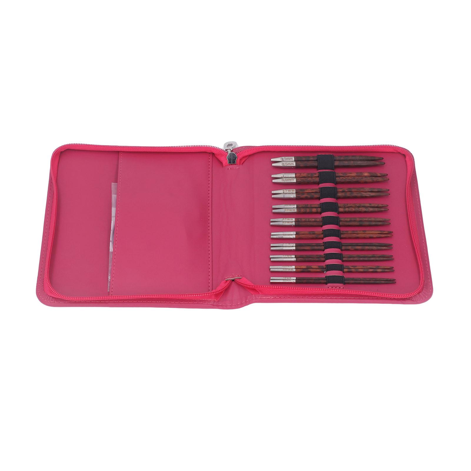 

Набор круговых спиц от 3 до 6,5 мм Эргономичная деревянная ручка Набор круговых спиц с сумкой для хранения для рукоделия DIY