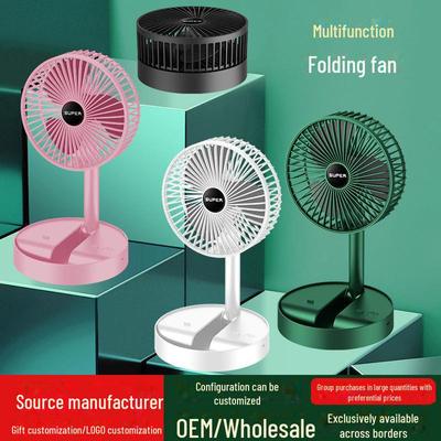 Rechargeable USB Foldable Mini Desktop Fan - Portable and Long-Lasting for Dorm Use