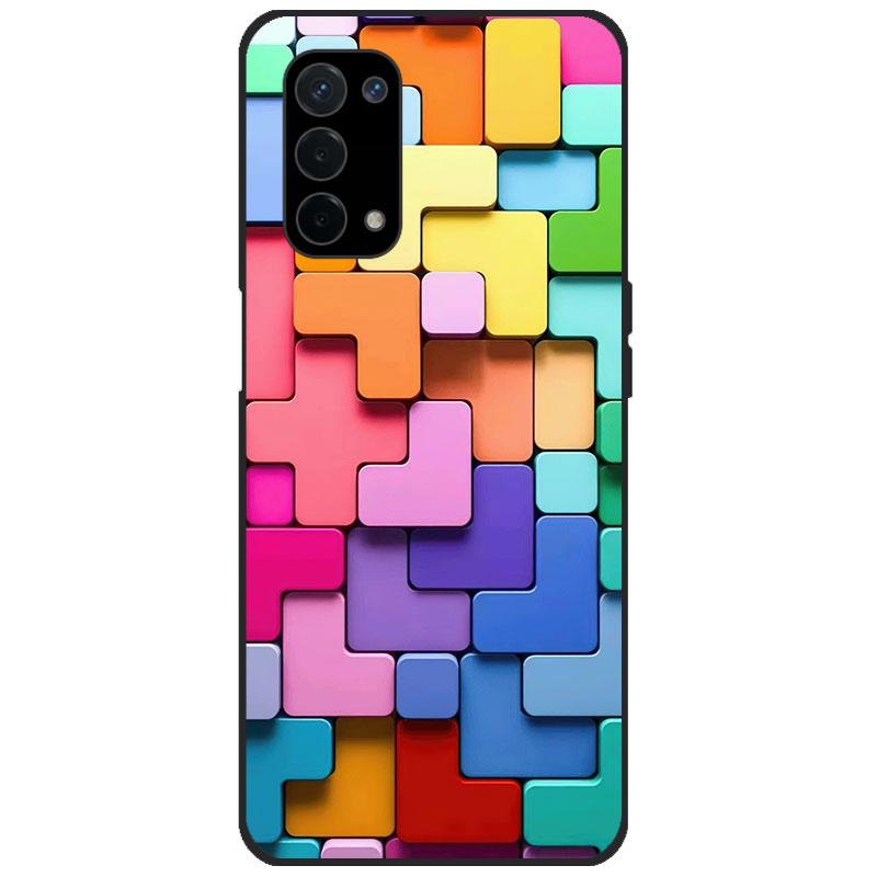 Phone Cases For Oppo A54 A74 A93 A93s 5G Case Silicone Soft TPU Protective Back Cover For Oppo A74 4G Case Cute Cat Bag Bumper