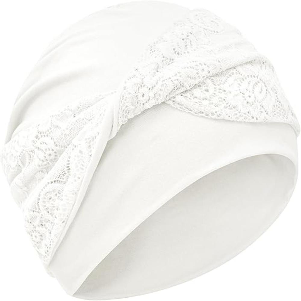 Breathable Chemo Headwear Elastic Beanie Hats Trendy Hijab Cap  for Women