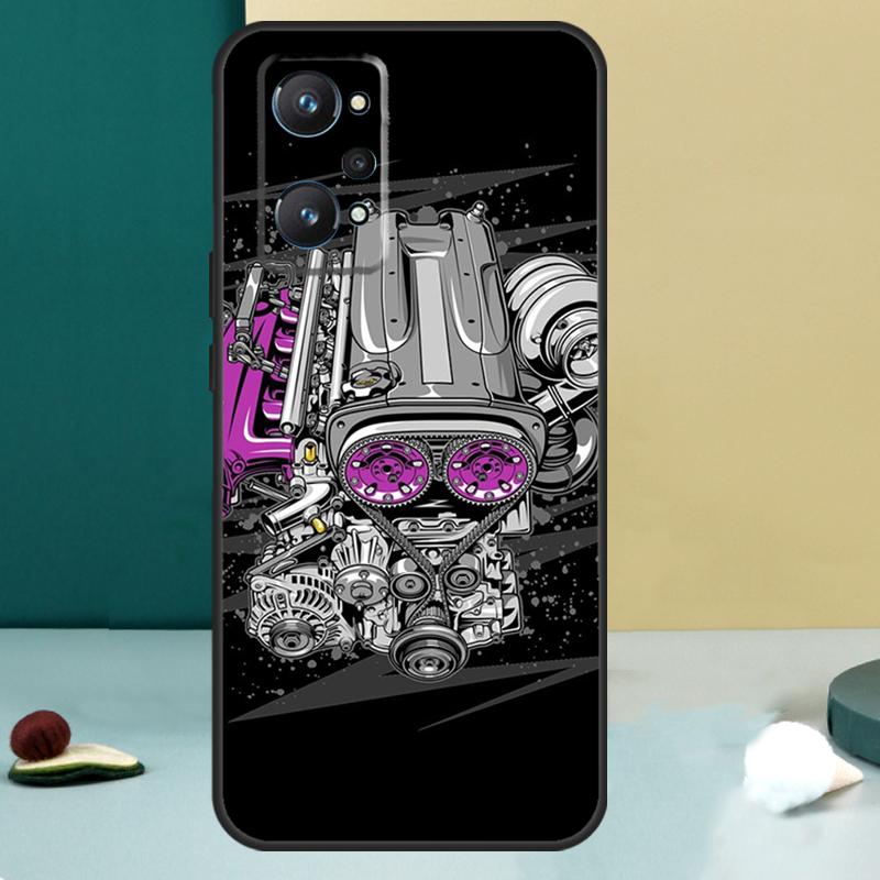 

JDM Car RB26 Engine For Realme 11 10 12 13 14 Pro Plus GT 7 6 5 Pro GT 6T C67 C61 C53 C51 C21Y C25S C75 C55 Case Realme C55