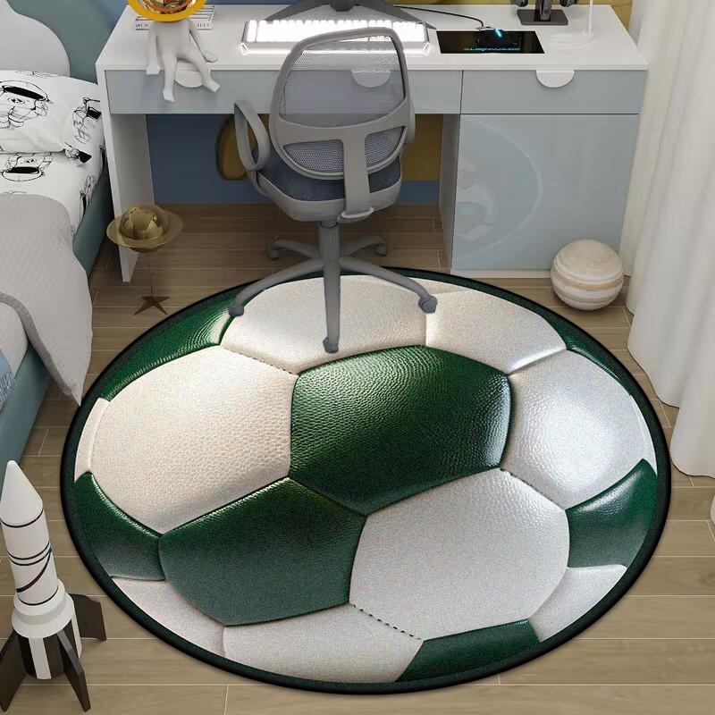 Moderní velký protiskluzový kulatý koberec se sférickým vzorem, měkký koberec do obývacího pokoje, nepouští vlákna, dekorace pokoje, podložka pod židli, pratelné v pračce