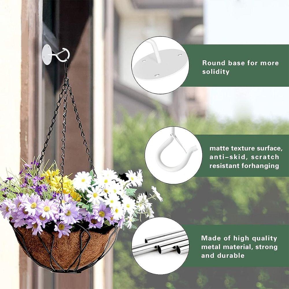 With Safety Buckle Plant Hooks Anti Falling Q-Hanger Hook Durable Ceiling Hooks  Home