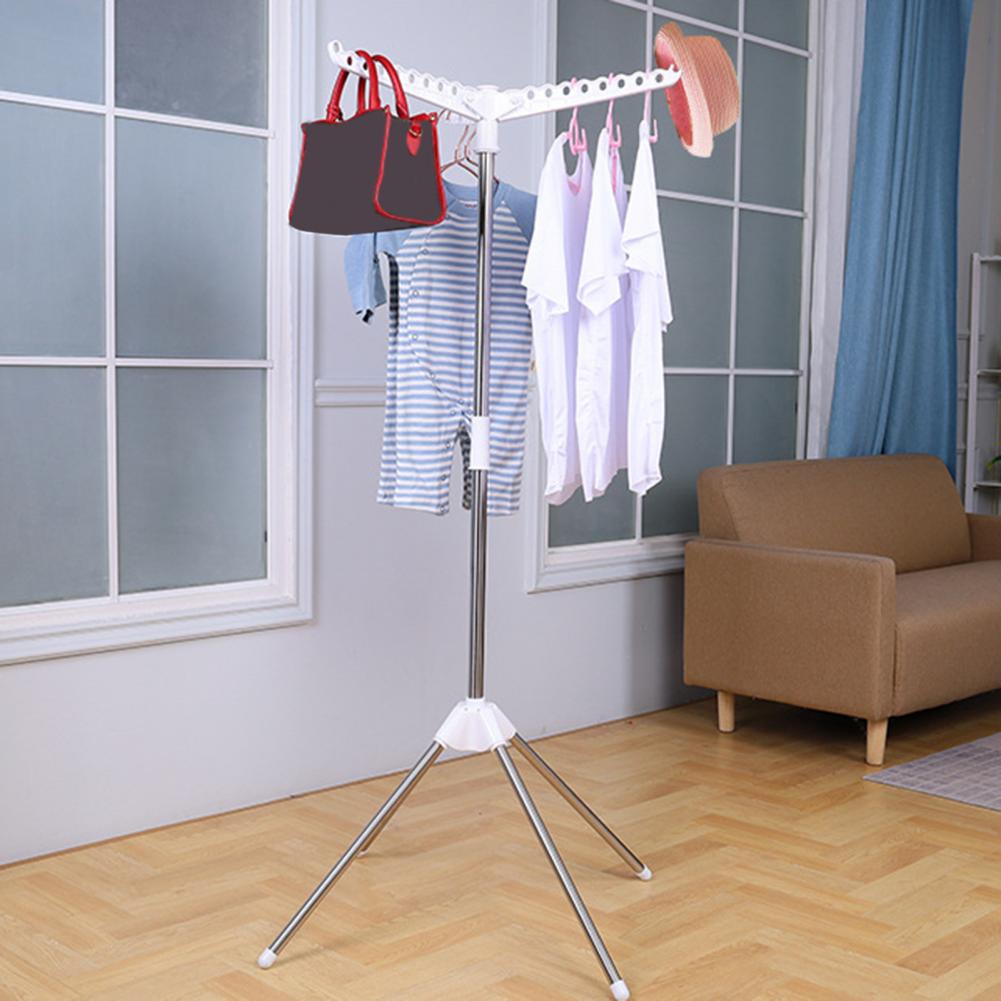 Stable Base Clothes Rack Portable Folding Clothes Rack with Stable Base Flexible Arm for Space-saving Drying Solution