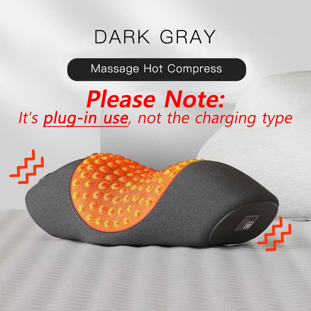 Elektrisches Nackenmassagekissen Zervikale Dehnung Heizung Vibrationsmassage Rückentraktion Orthopädische Schlafkissen Stütze