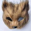 Masquerade Theme Halloween Party Furry Fox Half Mask Animal Cosplay Make Up