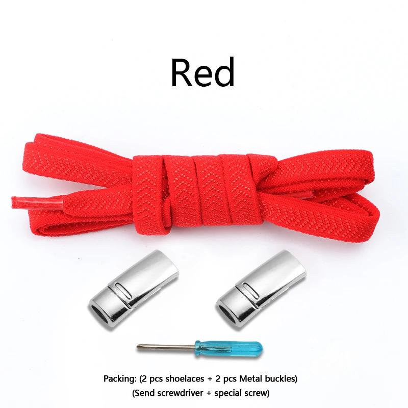 Elastic Laces Sneakers Magnetic Shoelaces Without ties 8mm Flat  Rubber Shoelace Tennis No Tie Shoe laces Shoes Accessories