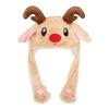 ABFS Cute For Kids Ear Moving Hat Christmas Plush Headwear Jumping Hat For Boys Girls Cosplay Enthusiasts