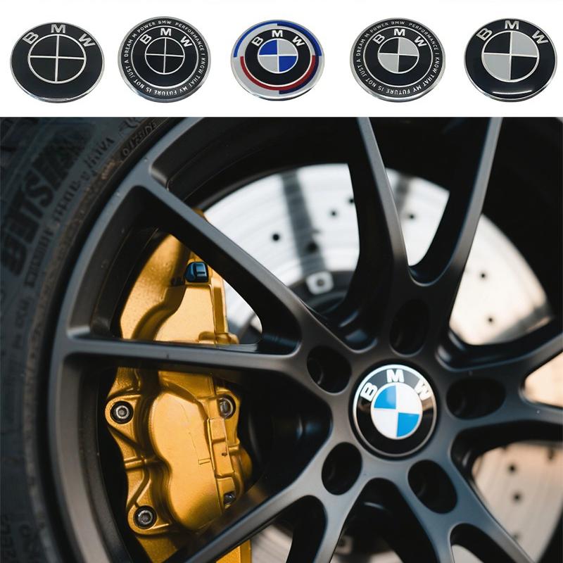 4Pcs 70mm wheel hub center cover sticker. Suitable for BMW 5/7/8 series and M models, aluminum alloy hub badge patch accessories