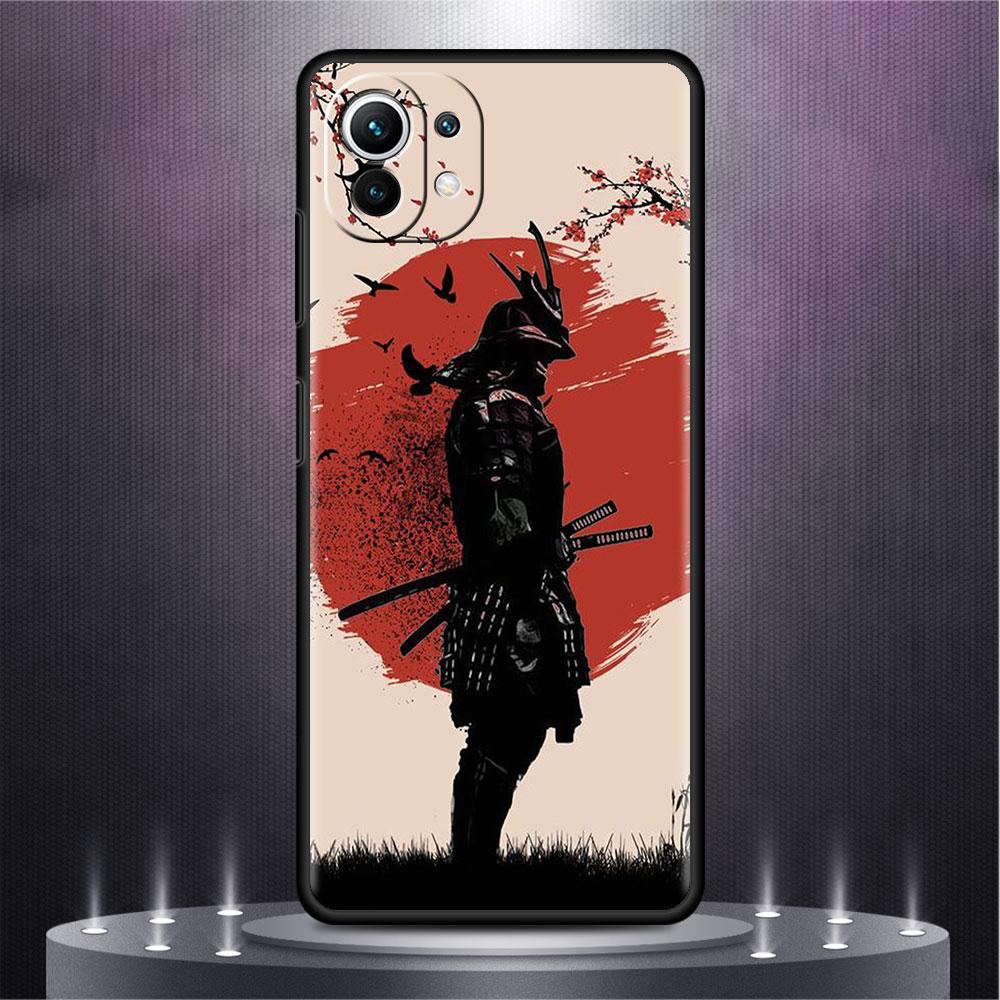 Landscape Ink Painting Japan Samurai Art Case For Xiaomi Mi Poco X3 NFC M4 M3 Pro F3 GT F1 11 Lite Note 10 11T 10T Phone Cover