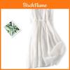 Vintage Summer A Line Dress With Tie Waist For Travel And Resort Wear