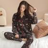 Pajamas Women's Pure Cotton Spring and Autumn 1011 New Women's Long-sleeved Pants Loungewear Korean Cotton Suit Can Be Worn Outside