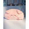 Durable Pink Pig Pencil Bag Soft Large Capacity Stationery Case Metal Zipper Cute Student Pencil Bag