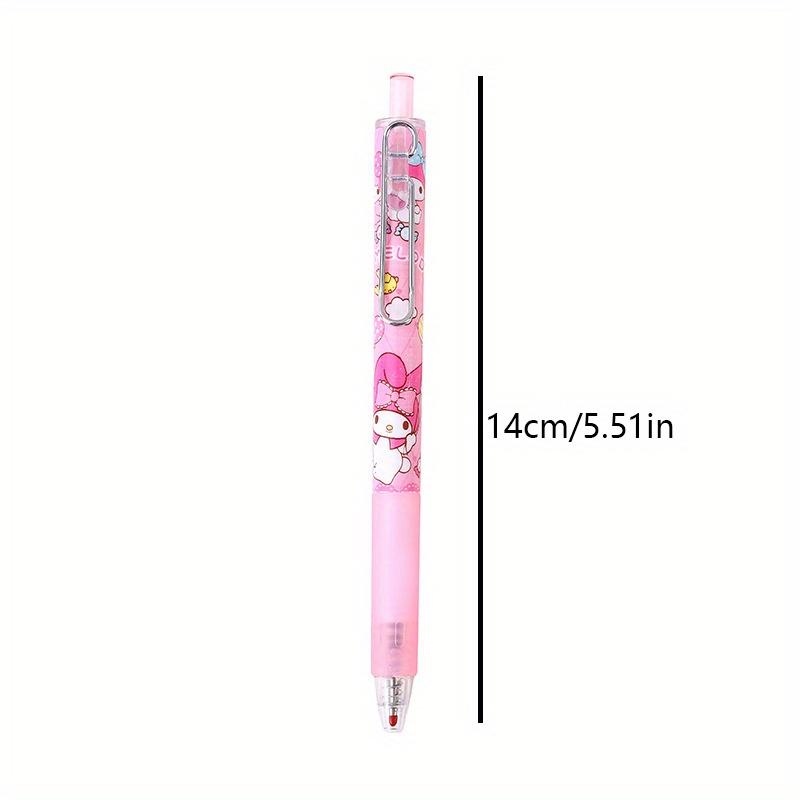 144Pcs 0.5mm Creative Cartoon Pink Rabbit Metal Hook Press Pen Cute High-value Neutral Brush Pen Black