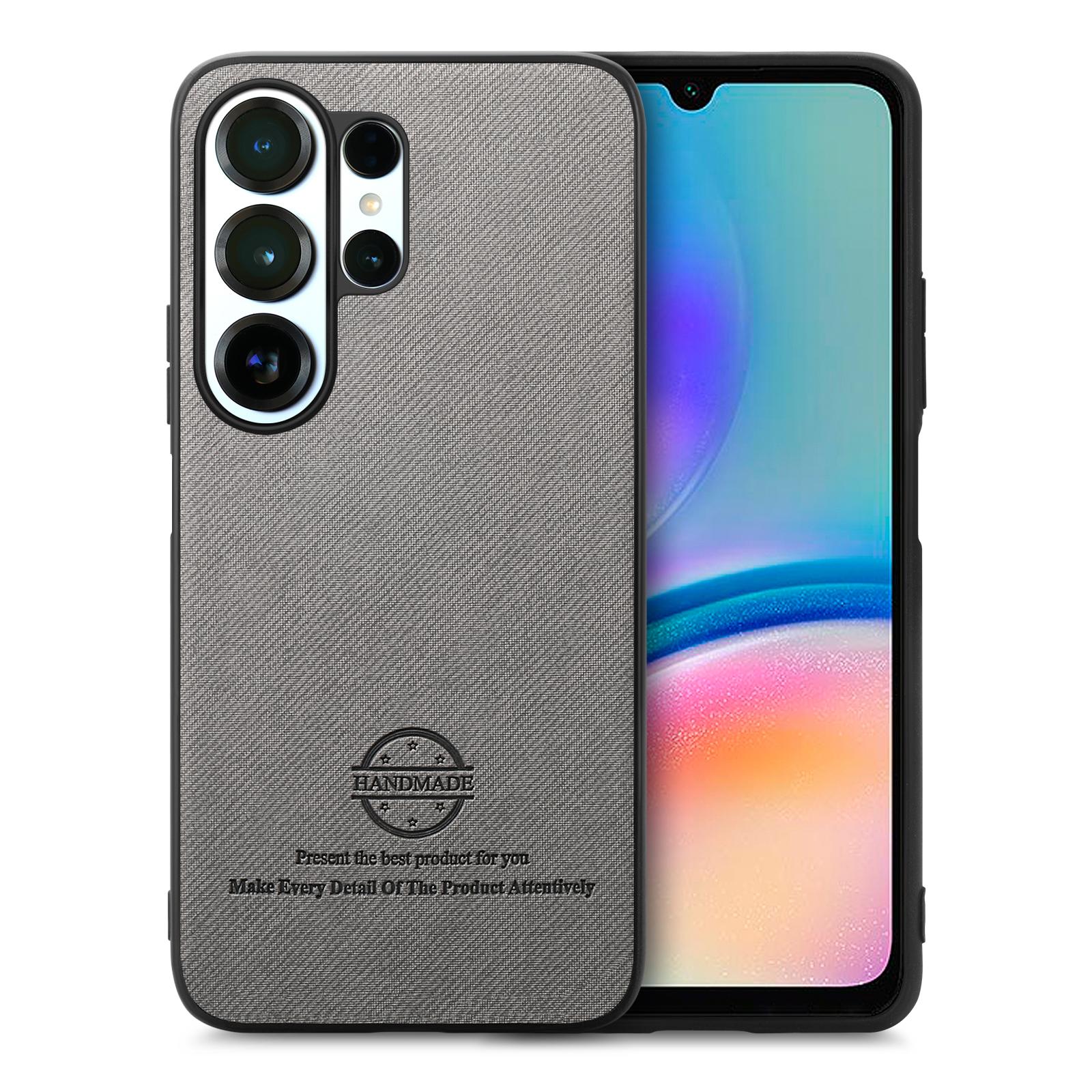 

Business Magnetic Phone Case For Samsung S25 Ultra S24 Plus S23 A17 A07 Wireless Charging Slim Fit Shockproof Skin Feel Cover Artificial leather&phone case&Galaxy S22 5G сірий колір