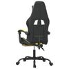 Gaming Chair with Footrest Swivel Black & Gold PU Leather