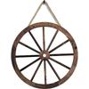 Retro Western Wooden Wagon Wheel Wall Decor