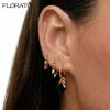 925 Silbernadel Punk Nieten Nieten Creolen Ohrringe für Damen Huggie Ohrringe Ohr Manschette Piercing Ohrring Gotischer Schmuck