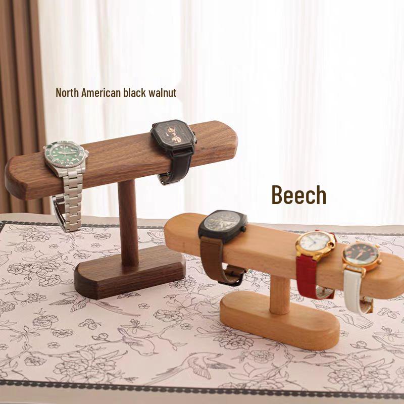 Premium Walnut Jewelry Display Stand for Watches, Bracelets, and Necklaces