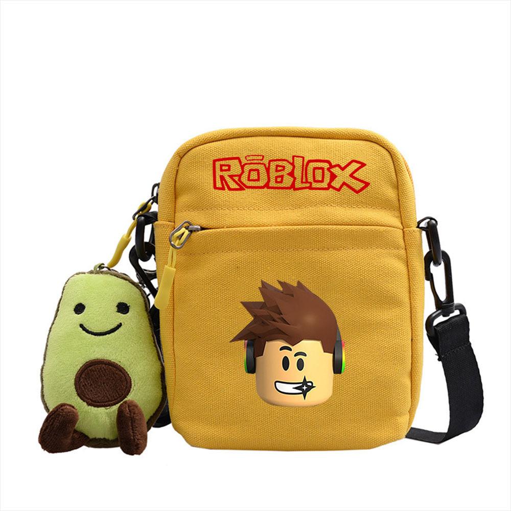 Plátěná taška přes rameno Roblox s potiskem herní postavičky pro běžné cestování a do školy
