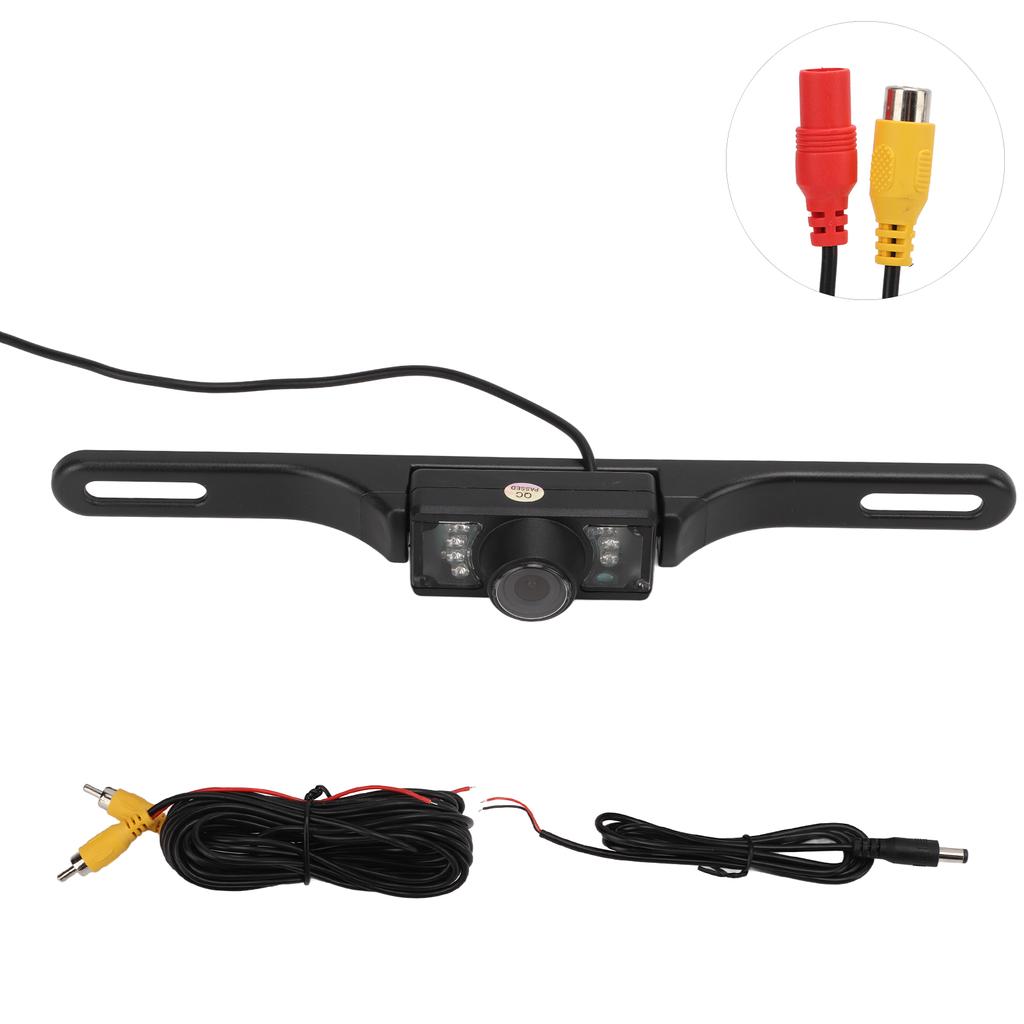 Backup Camera Infrared Night Vision License Plate Rearview System IP65 Waterproof for Cars SUVs Trucks RVs Pickups