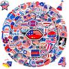 100 American Independence Day Stickers US President Independence Day Stickers Love Hat National Flag Decorative Stickers