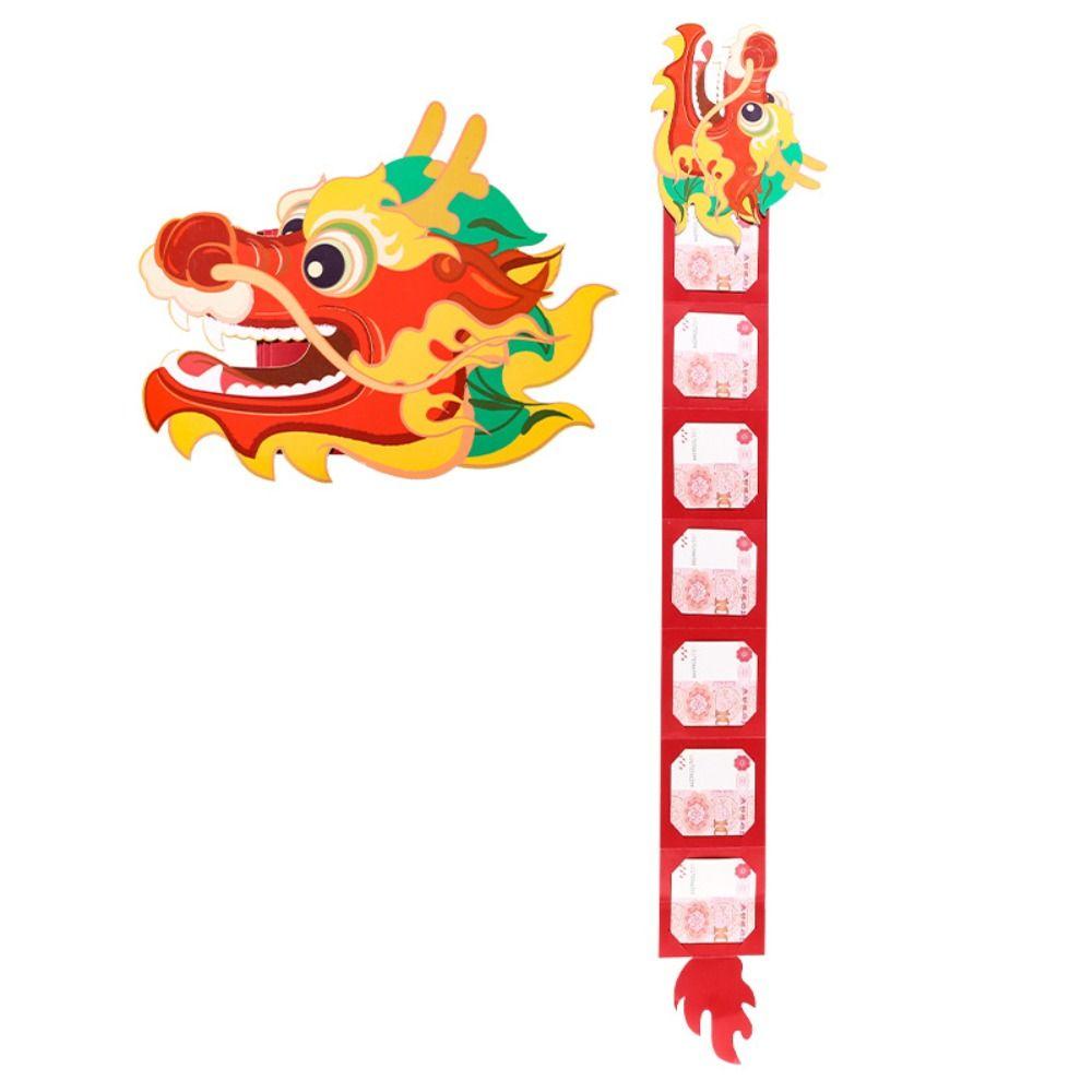 Cute Zodiac Dragon Red Envelope National Style Cartoon Red Bag Folding Red Packet  Festival Gift