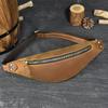 Big Waist Bag Mens Leather Belt Pounch Anti-theft Waist Pack Fanny Pack Bum Bag Belt Waist Pouch Chest Bag For Male Leather Bag