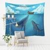 Ocean Whale Pattern Tapestry Bedroom Living Room Tapestry Home Wall Decoration Tapestry