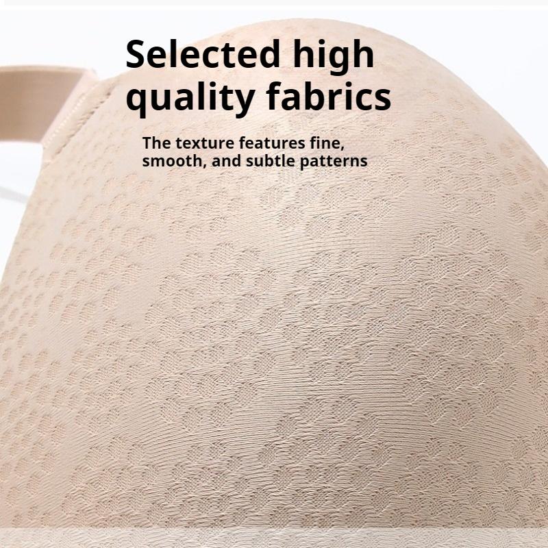 Large Breasts Make You Look Smaller and Prevent Sagging Plus-size Gathered Breathable Full-cup Bra Set with Light and Comfortable Panties.